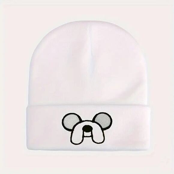 Adventure Time JAKE THE DOG Adult size Winter Knit Beanie Hat - White - Picture 1 of 3